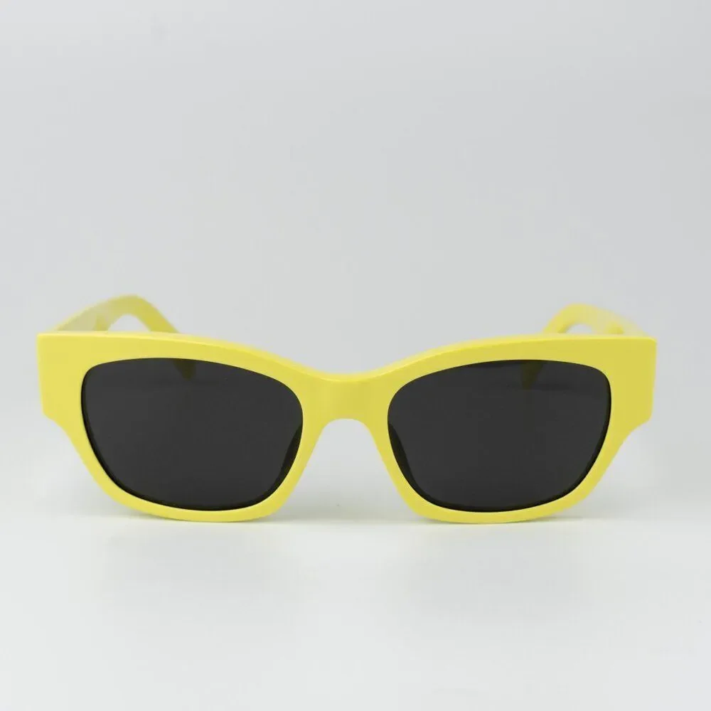 Celine MONOCHROMS Men Sunglasses Lime Green Grey Cat Eye CL40197U 93A BRAND NEW